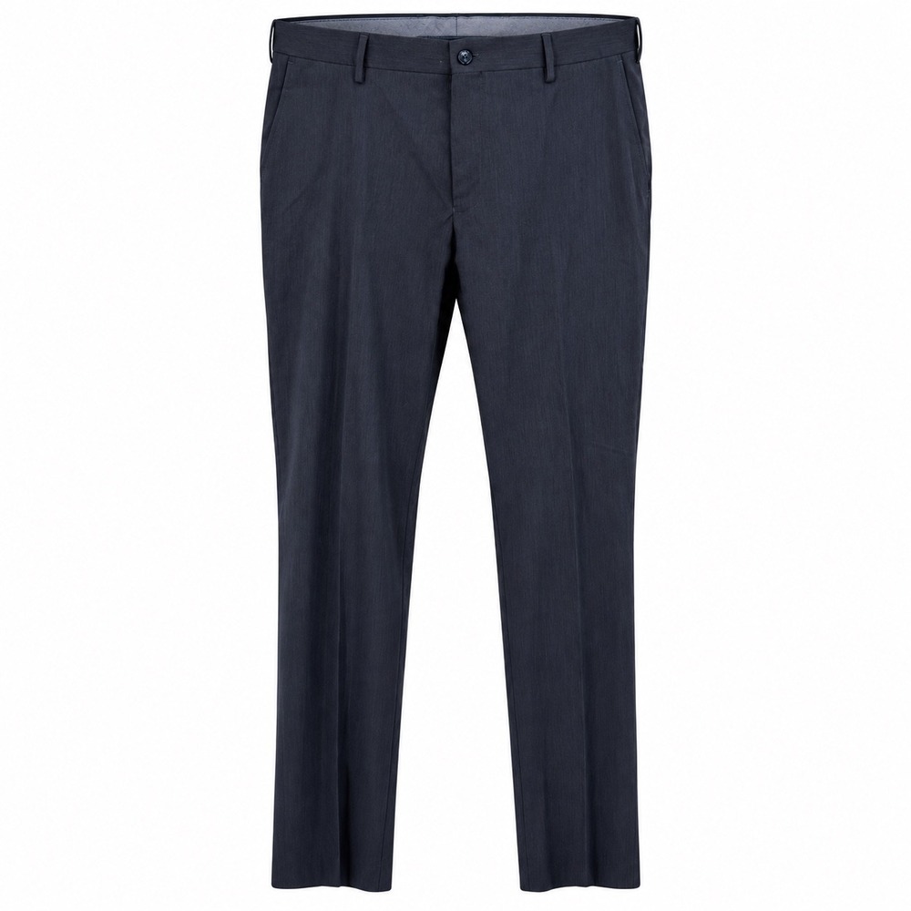 Hart Schaffner Marx Mens 40x32 Navy Blue Flat Front Dress Pants Stretch Slacks